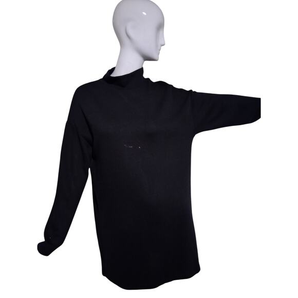 Zara Women's size Small Oversized Mini Whimsigoth Witchcore Mock Sweater Dress - Picture 5 of 12